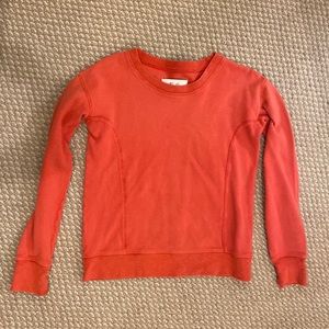 Coral pink textured sweatshirt hi-line by madewell xs